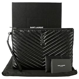 Saint Laurent Custodia per tablet Nero
