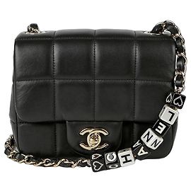Chanel Borsa a Spalla e Crossbody Mini Cube Chain Nero