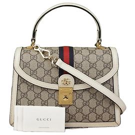 Gucci Bolsa de ombro Ophidia Small com alça superior Branco