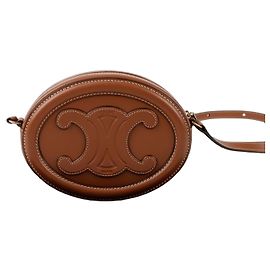 Céline Borsa a tracolla Triomphe Oval Pulse Marrone