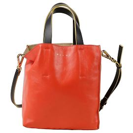 Marni Bolsa de Ombro Mini Tote Museo Laranja