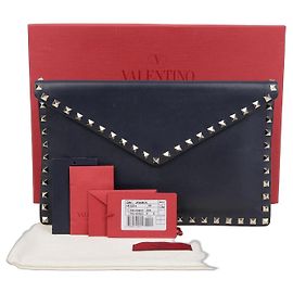 Valentino Rockstud Clutch Blue