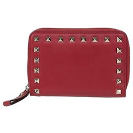 Valentino Billetera plana BOL Rockstud Roja