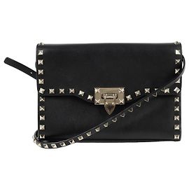 Valentino Borsa a Spalla Crossbody Rockstud Flap Nero