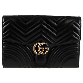 Gucci GG Marmont Clutch Schwarz
