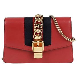 Gucci Mini bolsa de cadena cruzada Roja