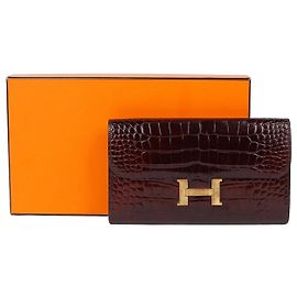 Hermès Wani Constance Long Wallet Red