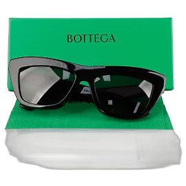 Bottega Veneta Sonnenbrille mit Hornrahmen Schwarz