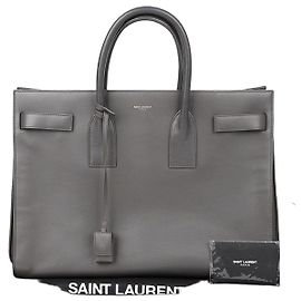 Saint Laurent Borsa Tote Grande Sak De Jour Marrone