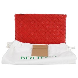 Bottega Veneta Intrecciato Clutch Red