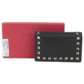 Valentino Rockstud Compact Wallet Black