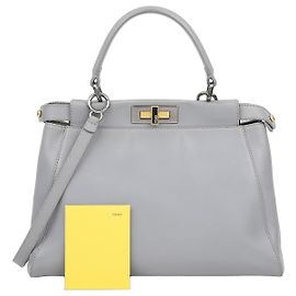 Fendi Peekaboo Medium Tote Schultertasche Braun