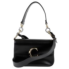 Chloé Double Carry Tote Shoulder Bag Black