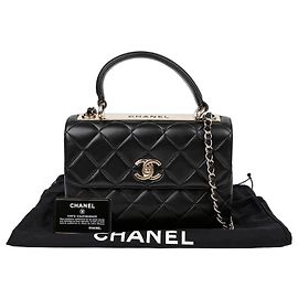 Chanel Trendy CC Small Tote Shoulder Bag Black