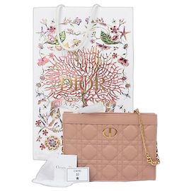 Dior Bolsa Crossbody Caro Chain Pouch Branco