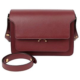 Marni Borsa a Spalla Crossbody Medium Trunk Rosso