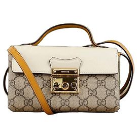 Gucci Mini Tote e Bolsa de Ombro Paddlelock Marrom