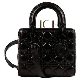 Dior Ladies Small Tote and Shoulder Bag Black