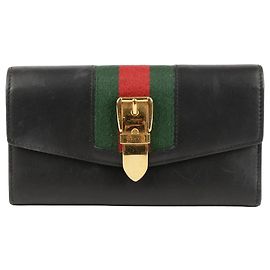Gucci Silvi Long Wallet Black