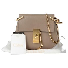 Chloé Bolsa de Ombro e Transversal Drew Chain Marrom