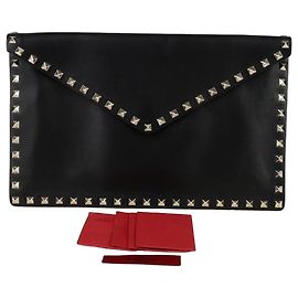Valentino Clutch Envelope Rockstud Nero
