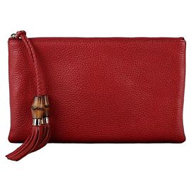 Gucci Clutch de bambú Roja