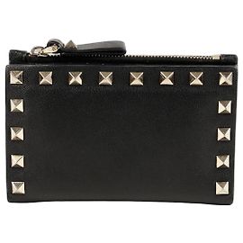 Valentino Rockstud Card Holder Black