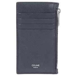 Céline Zip Compact Card Holder Blue