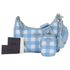 Prada Borsa a spalla hobo Multi Riedizione Blu
