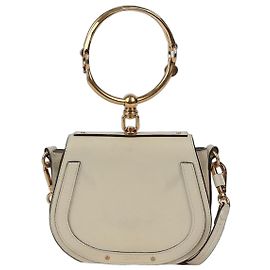 Chloé Nile Small Tote Schultertasche Weiß