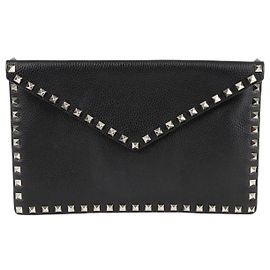 Valentino Clutch Envelope Rockstud Nero