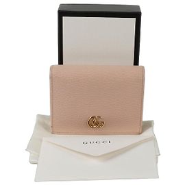 Gucci GG Marmont Card Case Wallet Pink
