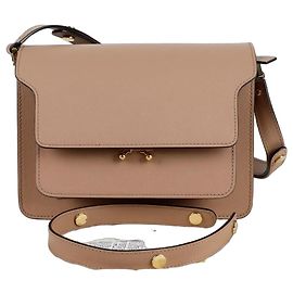 Marni Bolsa de Ombro Crossbody Medium Trunk Marrom