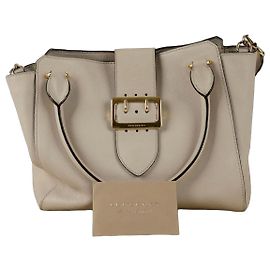 Burberry Bolsa de ombro média Buckle Branco