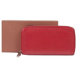 Louis Vuitton Zippy Wallet Long Wallet Red
