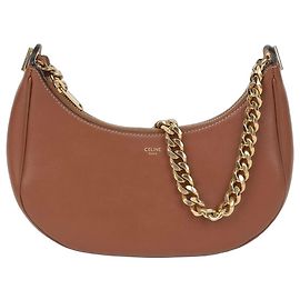 Céline Ava Medium Chain Shoulder Bag Brown