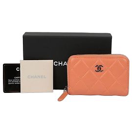 Chanel Portafoglio con zip classico Arancione