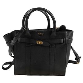 Mulberry Mini Zip Tote Shoulder Bag Black