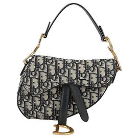 Dior Borsa a spalla mini sella obliqua Blu