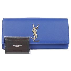 Saint Laurent Cassandra Clutch Blue