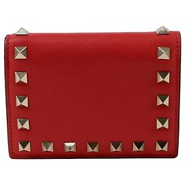 Valentino Billetera Billfold Rockstud Roja
