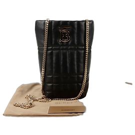 Burberry Bolsa bucket micro Lora acolchoada Preto