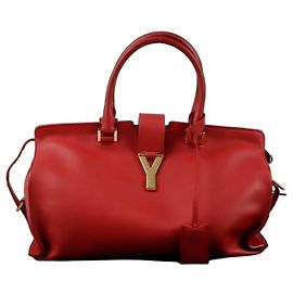 Saint Laurent Neue Cabas Chic Medium Tote Tasche Rot