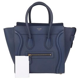 Céline Borsa Micro Tote da Viaggio Blu