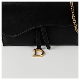 Dior-Saddle Chain WOC Crossbody Bag-Black