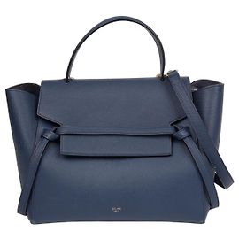 Céline Mini bolsa de ombro com cinto Azul