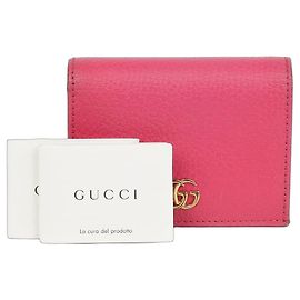 Gucci GG Marmont Card Case Wallet Pink