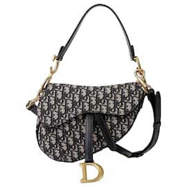Dior-Saddle Strap Shoulder Crossbody Bag-Blue