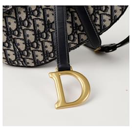 Dior-Saddle Strap Shoulder Crossbody Bag-Blue