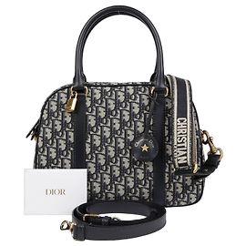 Dior Borsa a spalla bowling grande Devive Blu